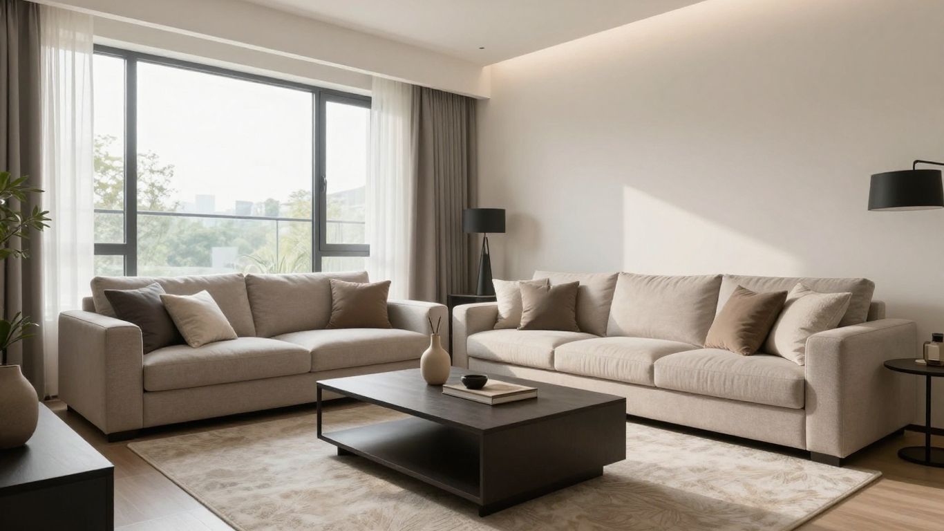 A clean minimalist home listing scene