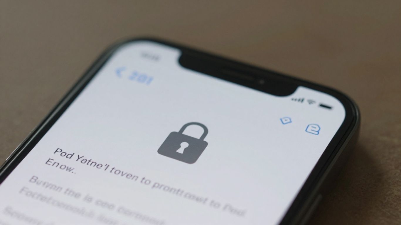 iPhone screen showing a password-protected PDF document.