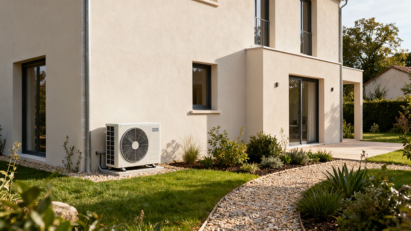 Maison contemporaine équipée d’une pompe réversible