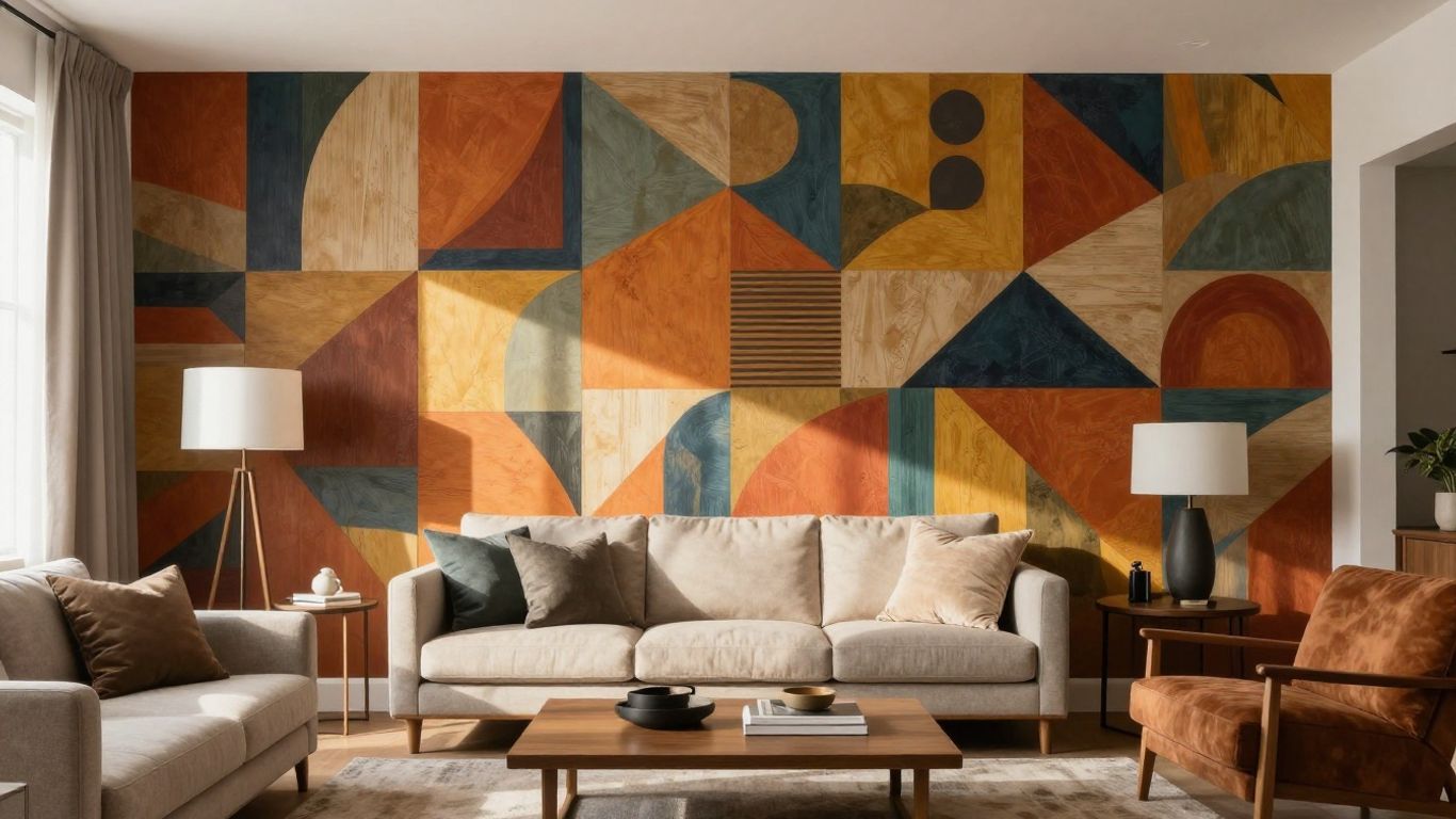 Orlando home accent wall with geometric patterns