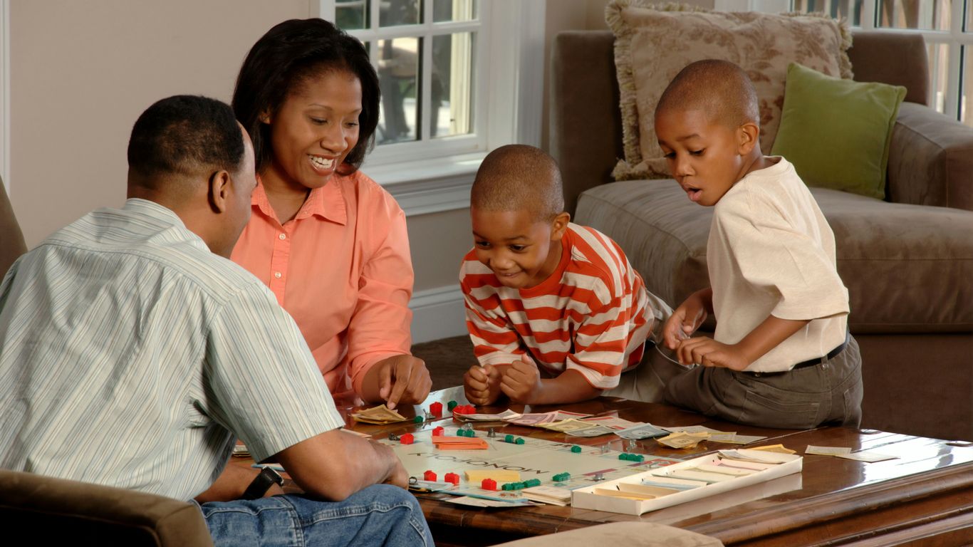 A family reviewing insurance documents together