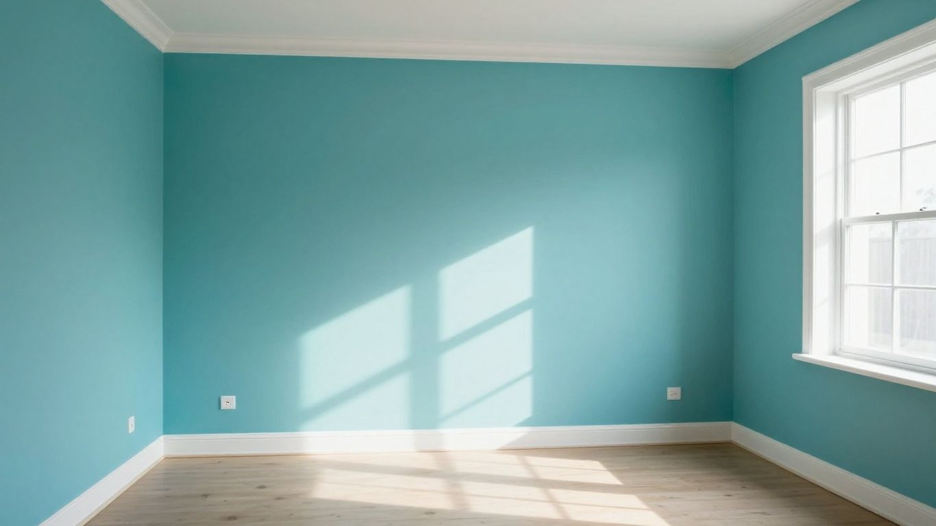 Freshly painted interior room with vibrant walls and natural light.