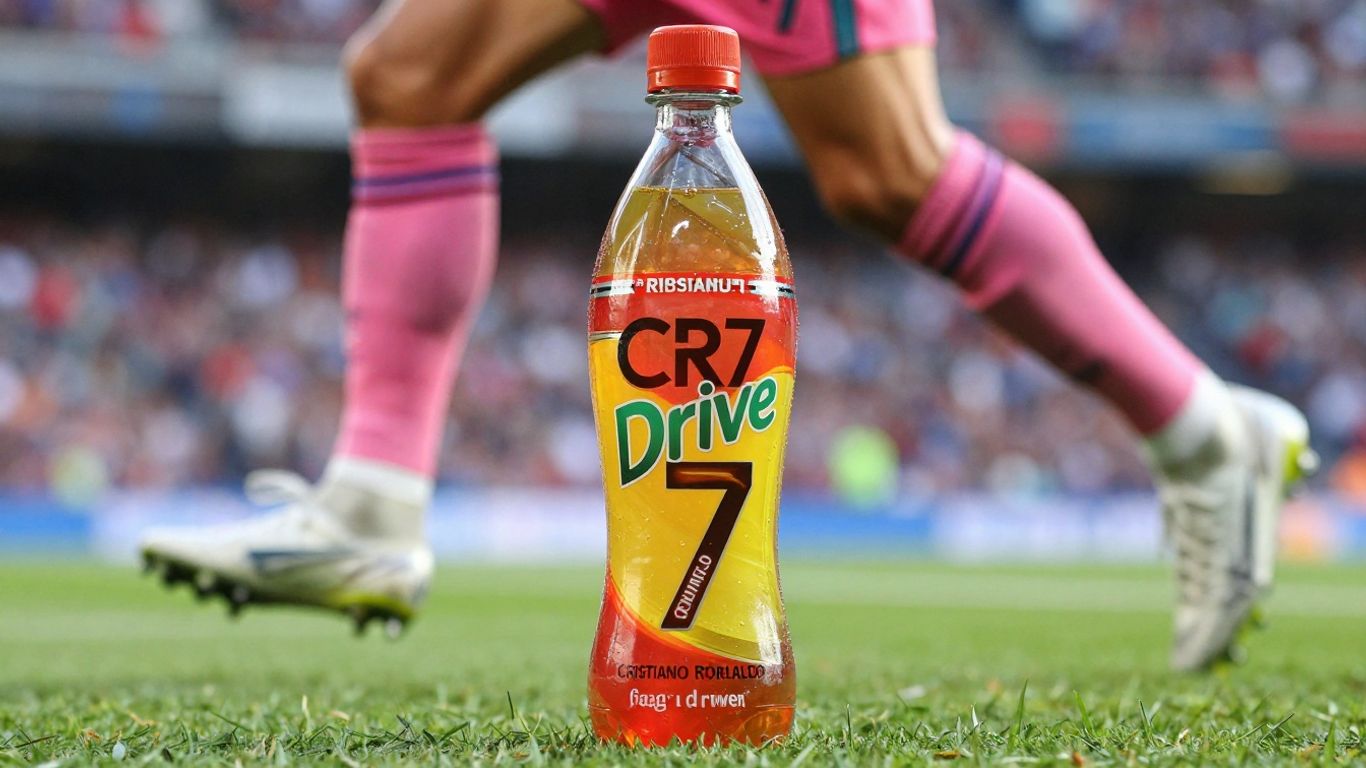 CR7 Drive bottle with Cristiano Ronaldo's branding.