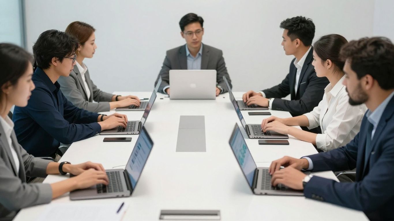 Équipe comparant des outils IA de support client
