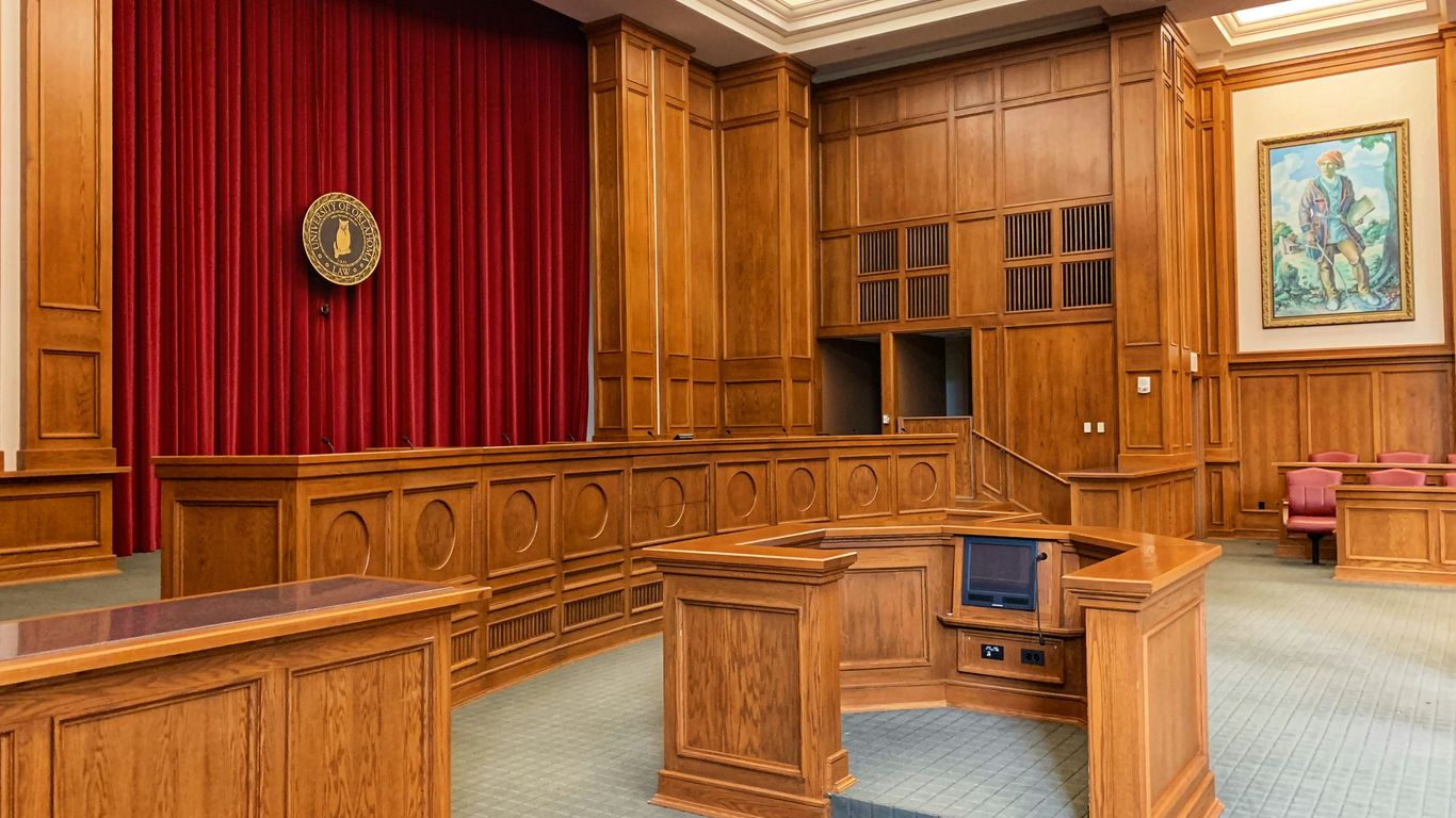 architectural photography of trial court interior view