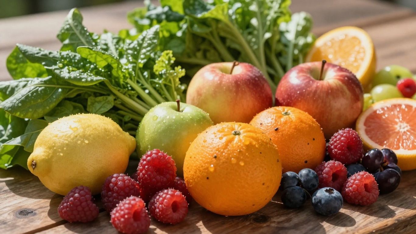 Colorful fruits and vegetables for a micronutrient audit.