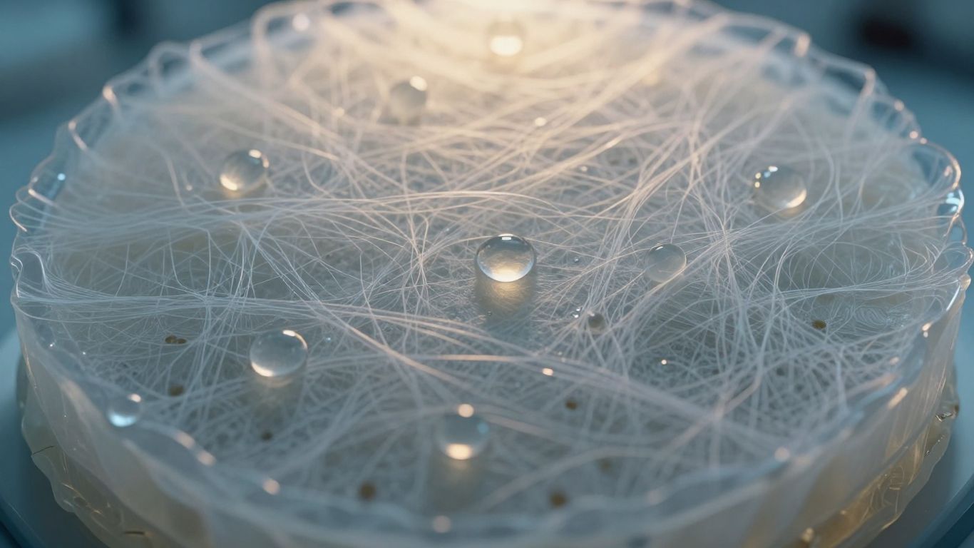 Hydrated extracellular matrix surrounding migrating cells