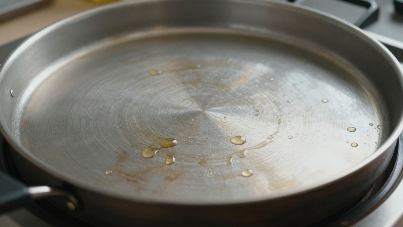 Commercial electric griddle surface with oil droplets.