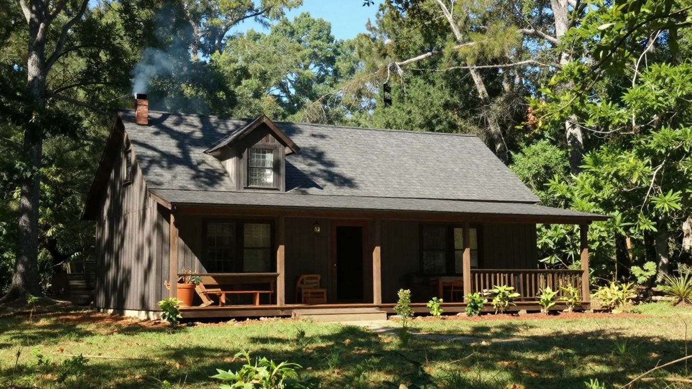 Rustic cabin in a South Carolina forest