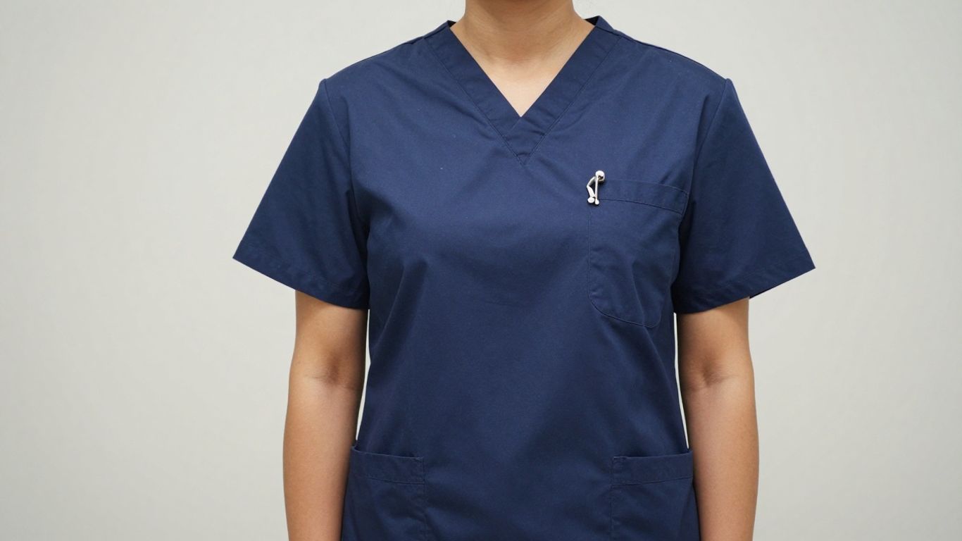 Nurse in comfortable, practical scrubs for a long hospital shift.