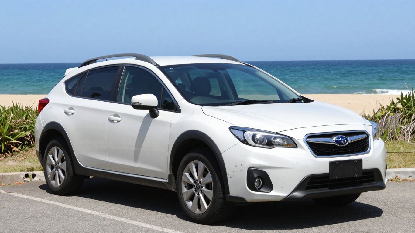 Subaru XV car at a wrecking yard