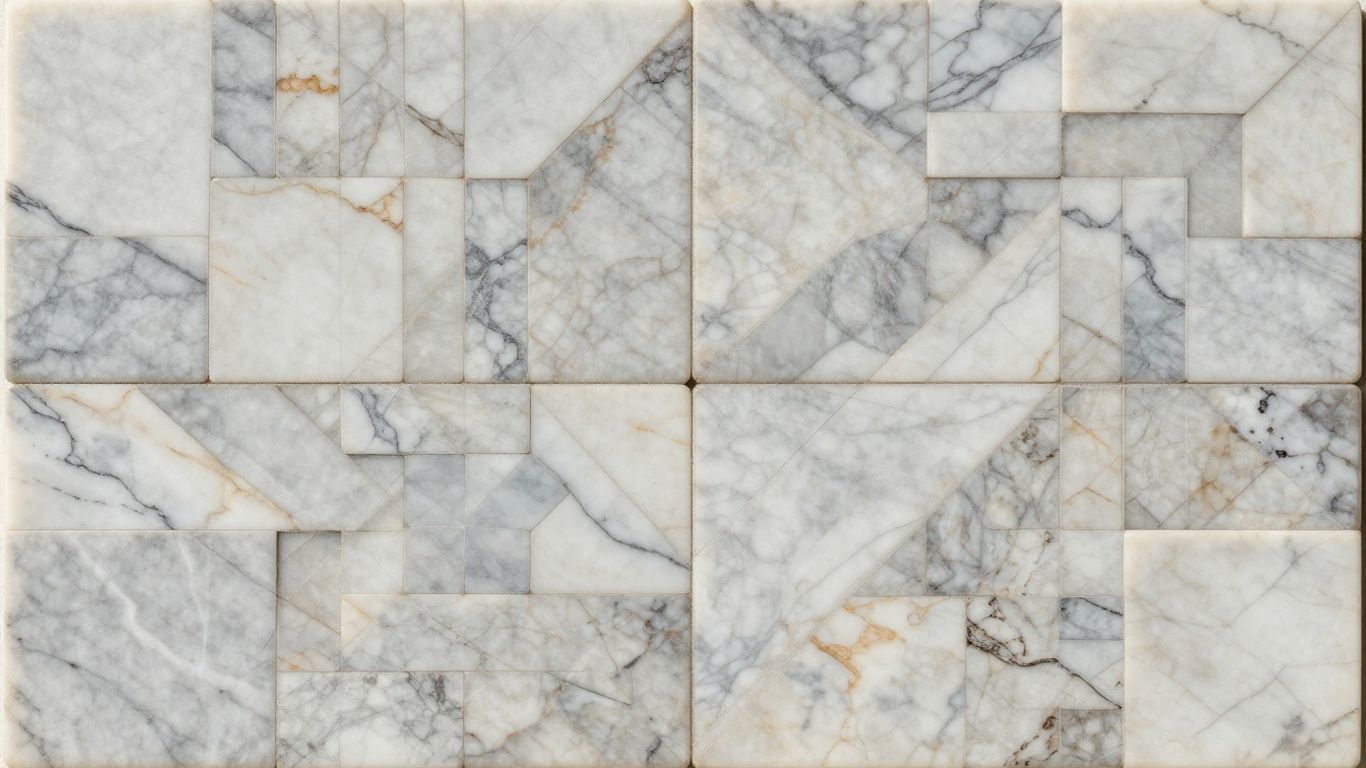 Marble mosaic tile pattern sketch