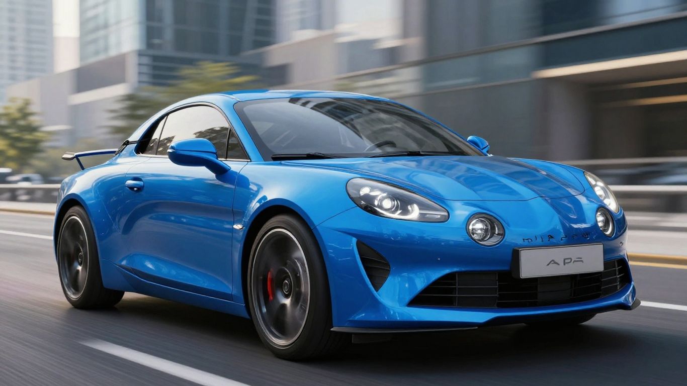 Alpine A390 Sportwagen in dynamischer Aufnahme