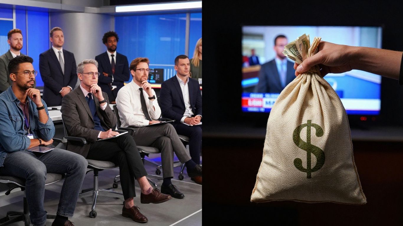 Media professionals and money influencing news.