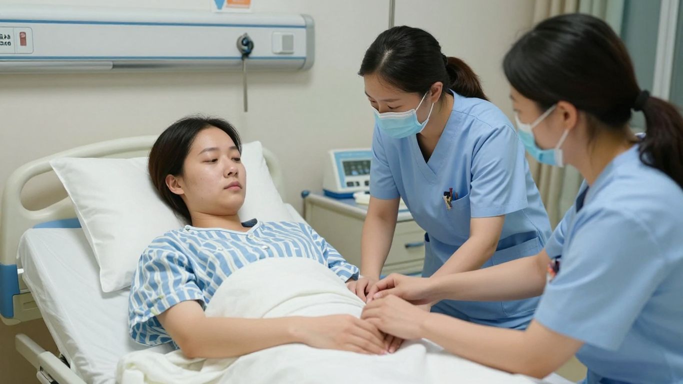 CNA student practicing patient care skills