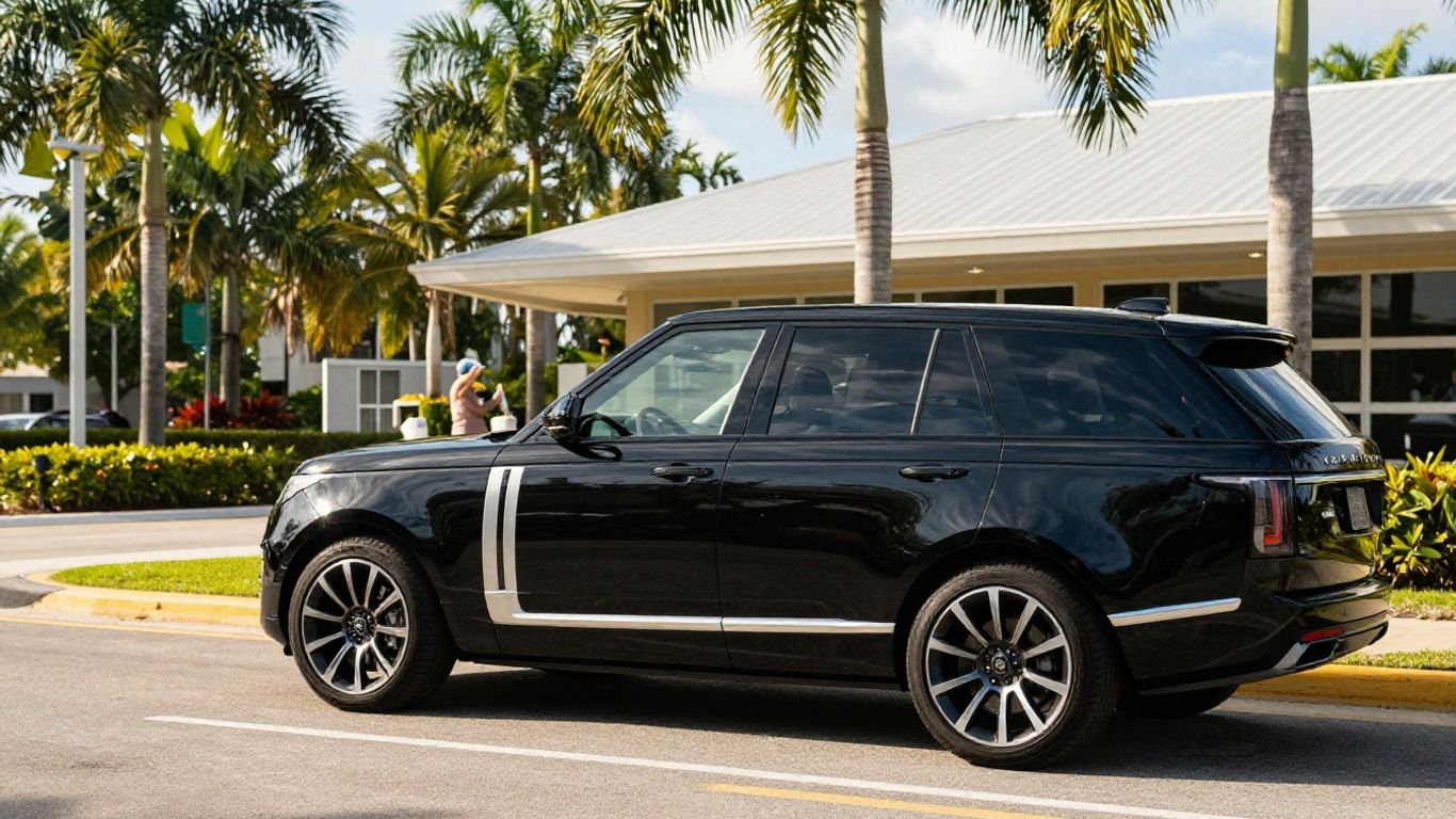Executive car waiting at arrival hall