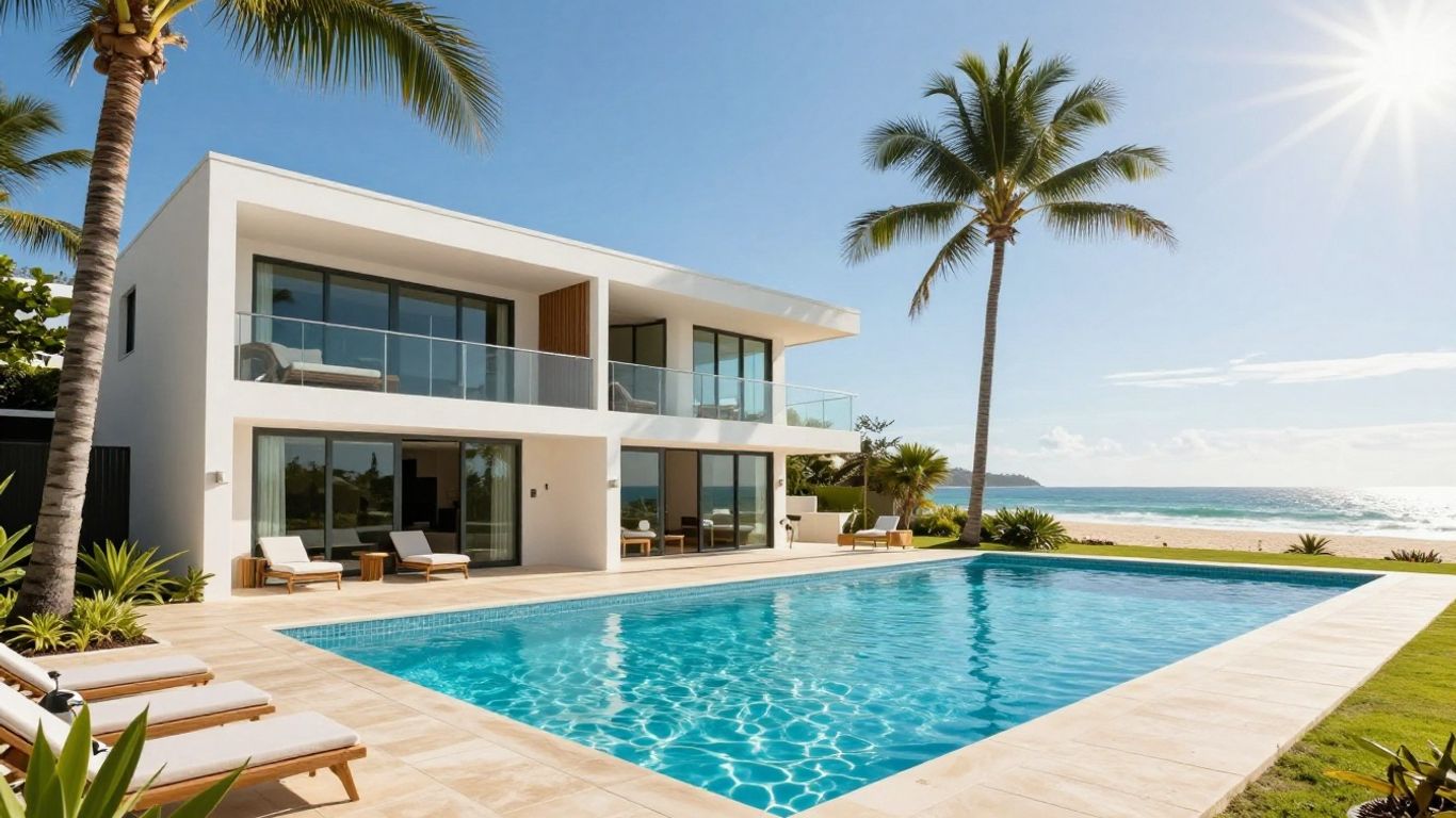 Luxury holiday house with pool and ocean view