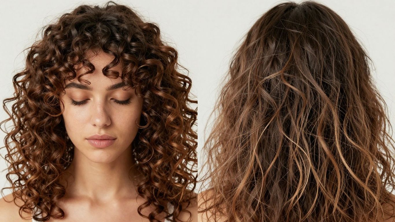Healthy vs heat-damaged hair textures