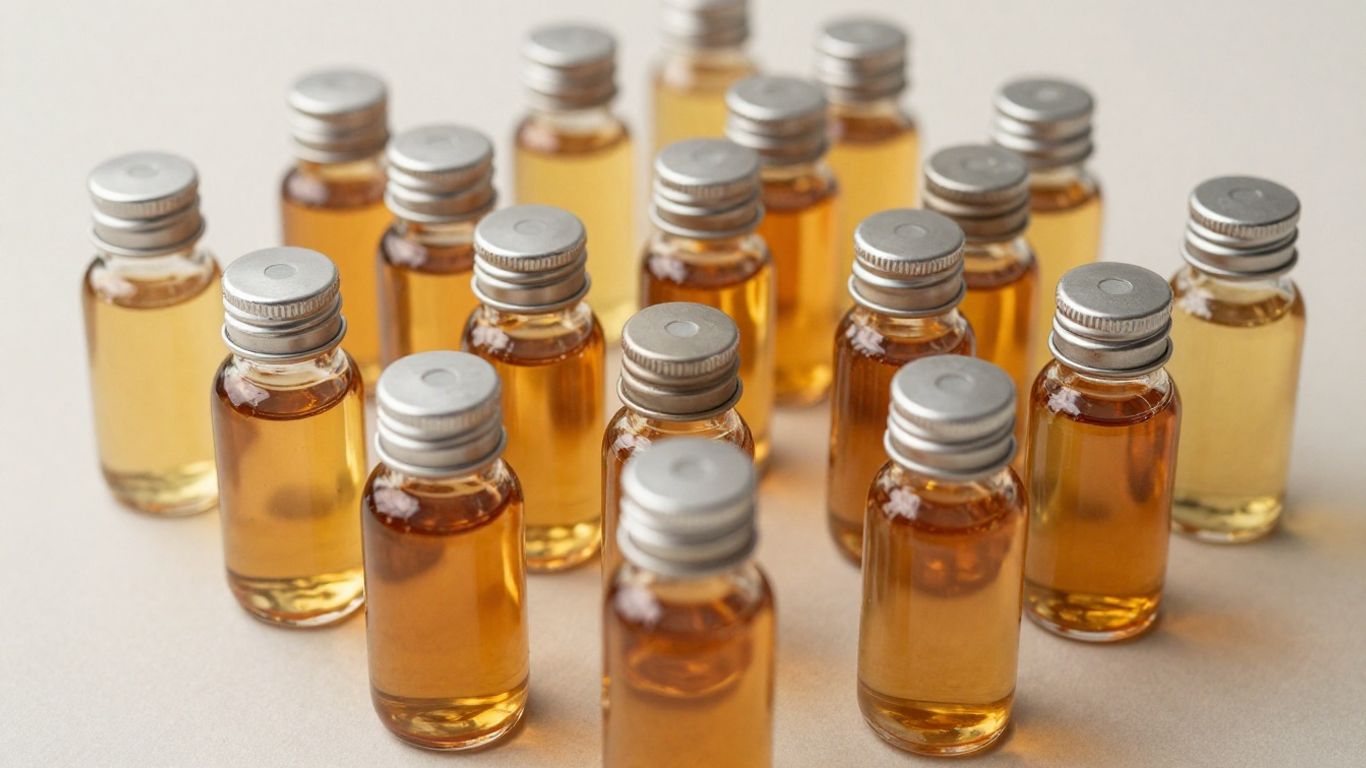 Bottles of liquid SARMs on a clean surface.