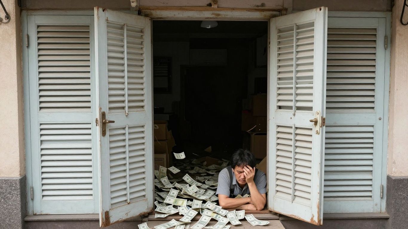 Shutter shop owner losing money due to bad review.