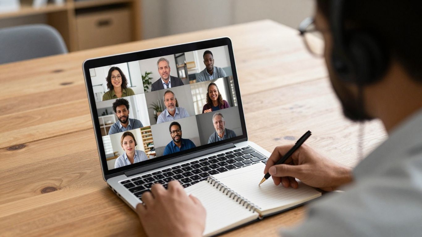 Manager preparing a diverse team meeting