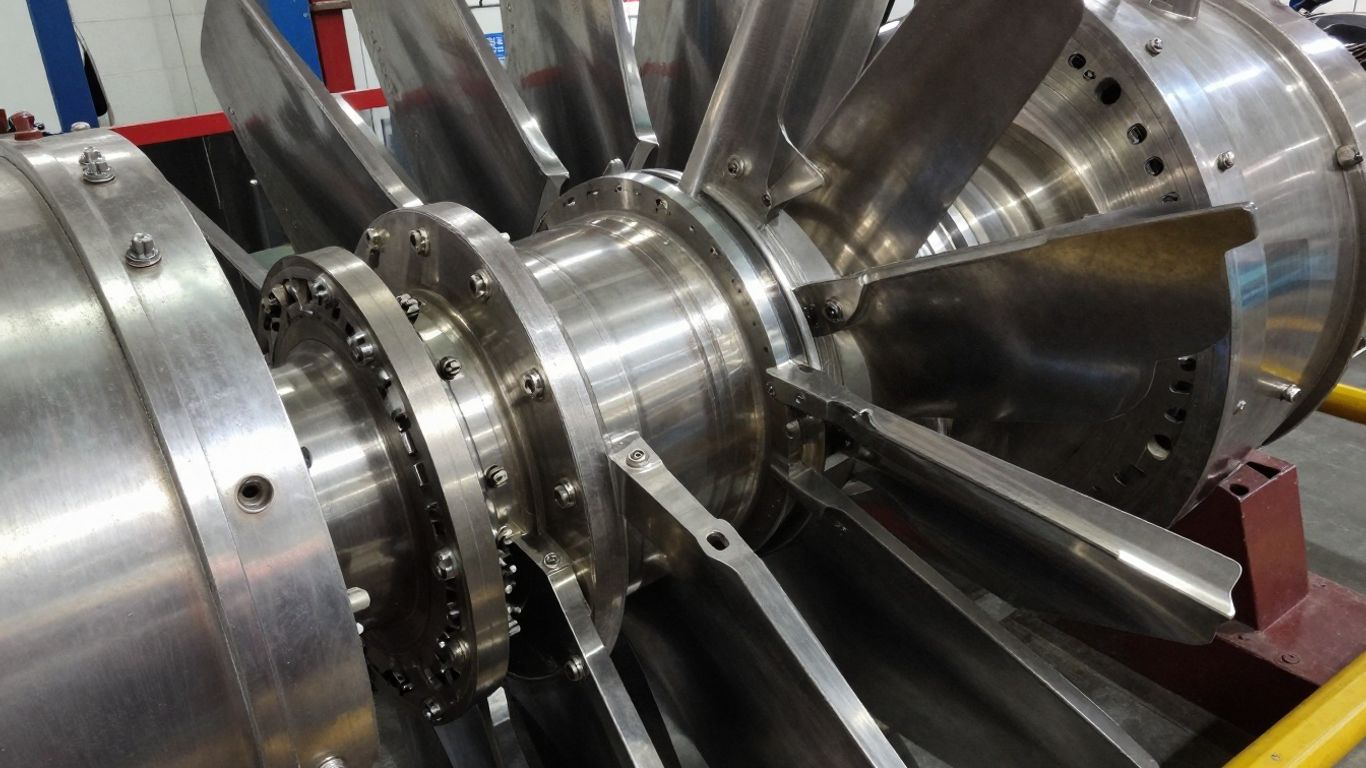 Composants d'une turbine Arabelle dans une usine