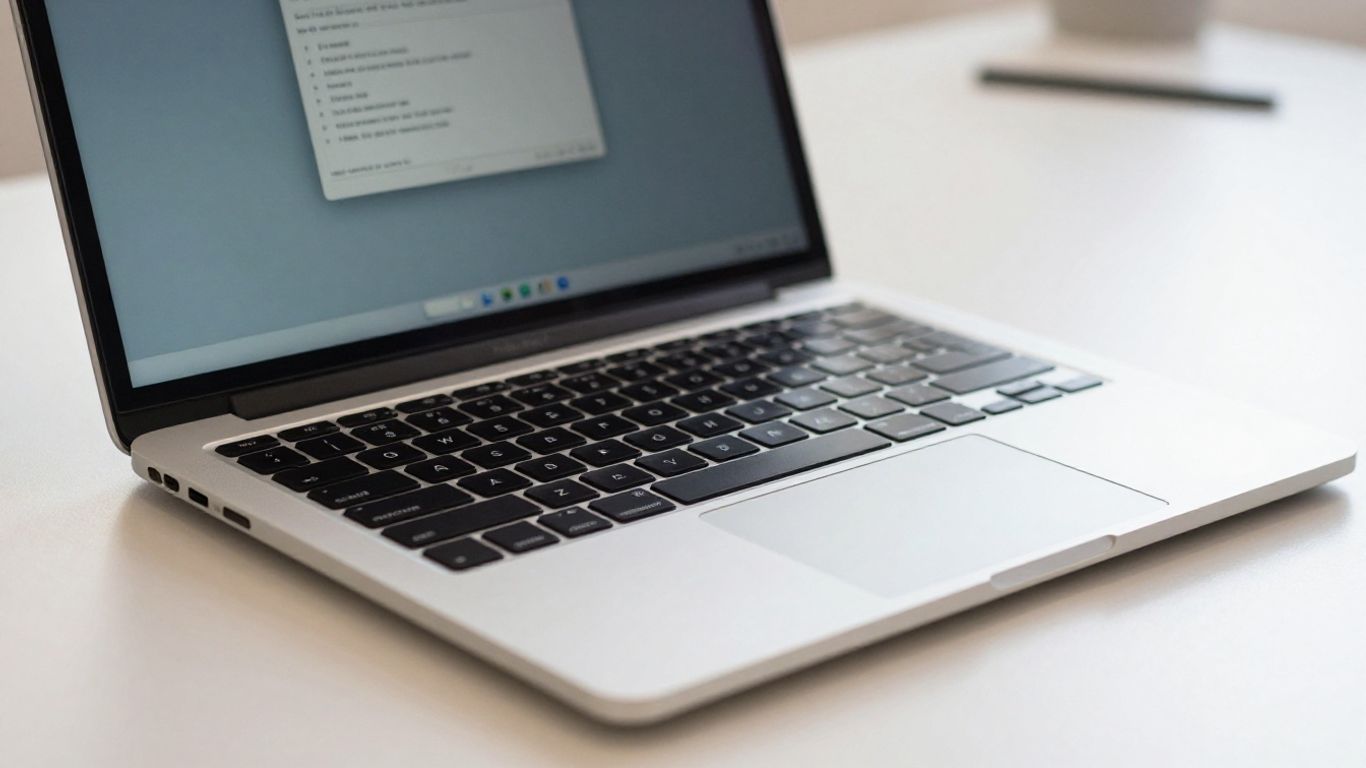 MacBook con sistema operativo y optimización.