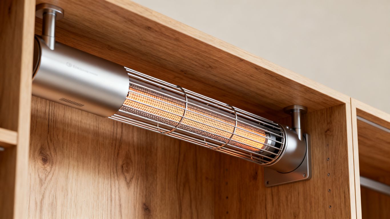 A closeup view of a functional heater rod
