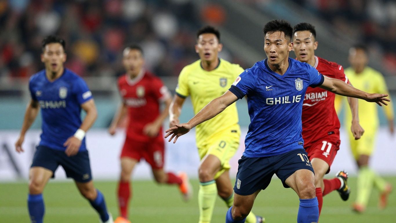 Football players in action on a field.