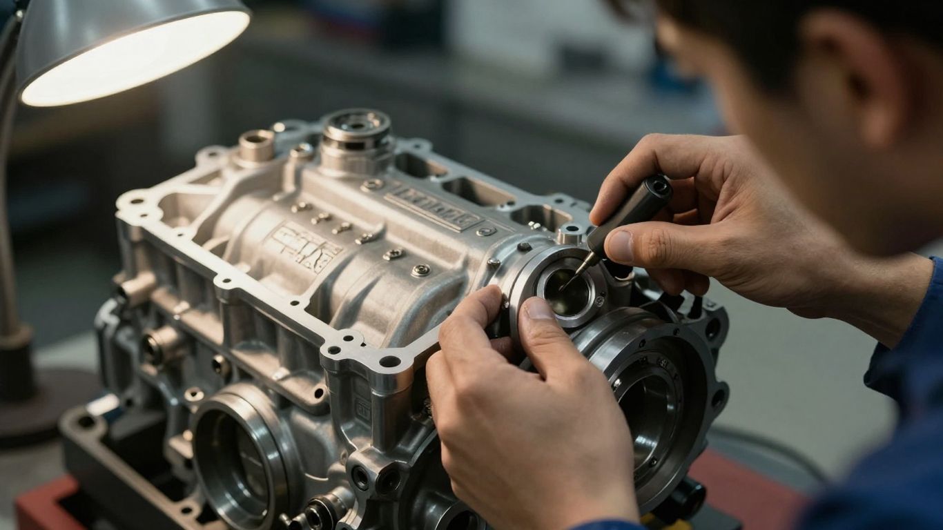 Inspecting automotive gear parts