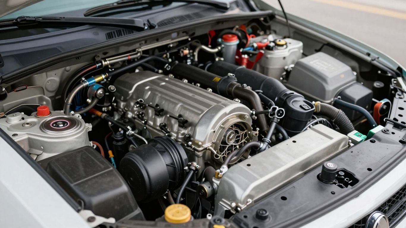 Mitsubishi Pajero 2015 engine bay