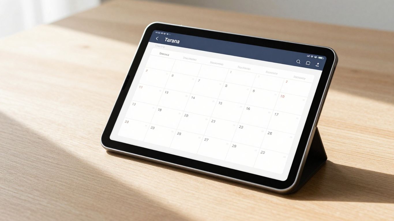 Detailed calendar with daily entries