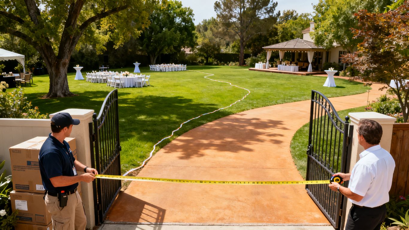 How Wide Must Gates and Pathways Be for Event Rental Setup?