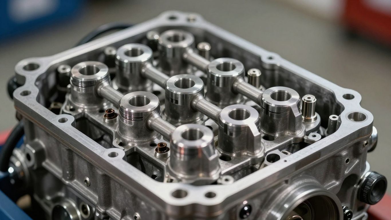 Reconditioned Fiat engine close-up