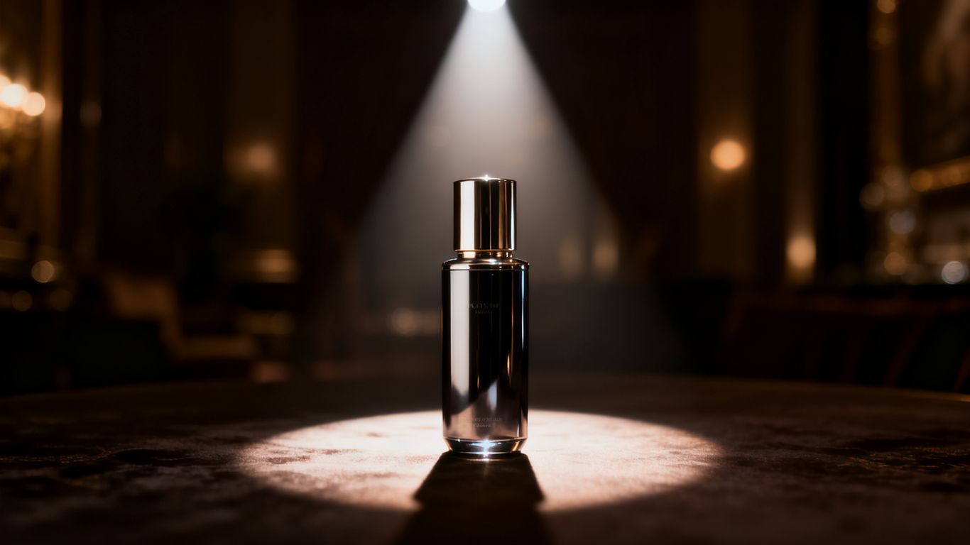 Luxury product in spotlight, building desire.