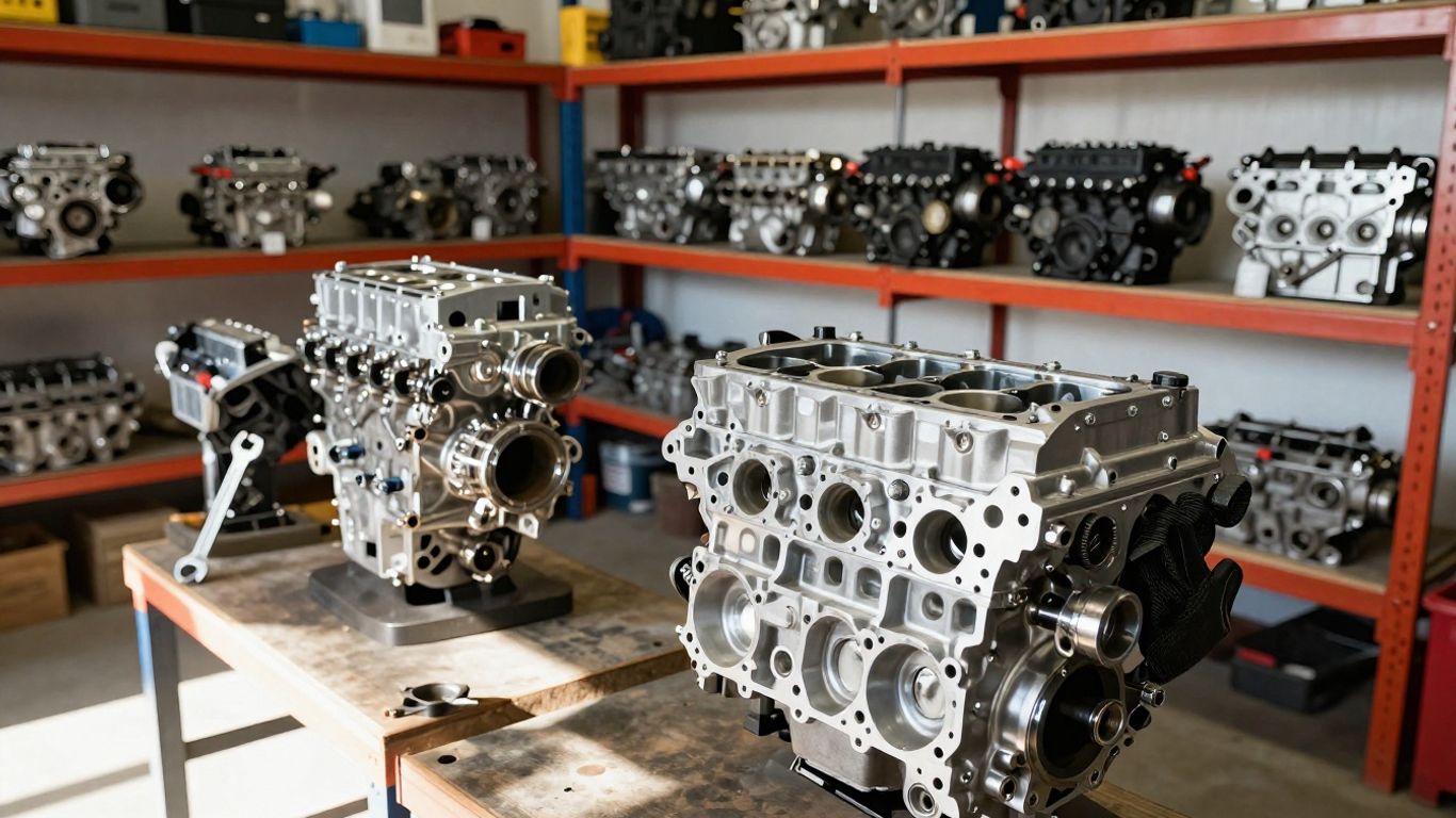 Brisbane Toyota engines in a workshop