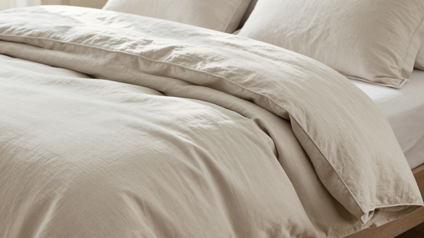 Close-up of a soft Brooklinen sham on a bed.