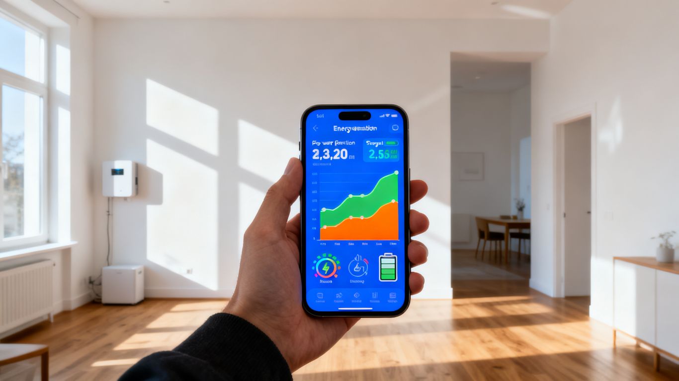 Digital dashboard monitoring energy