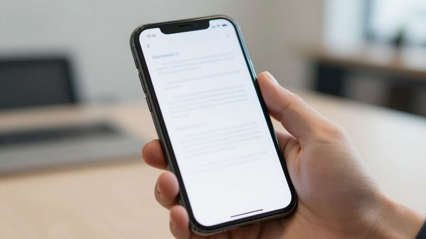 Smartphone scanning a document with OneDrive.