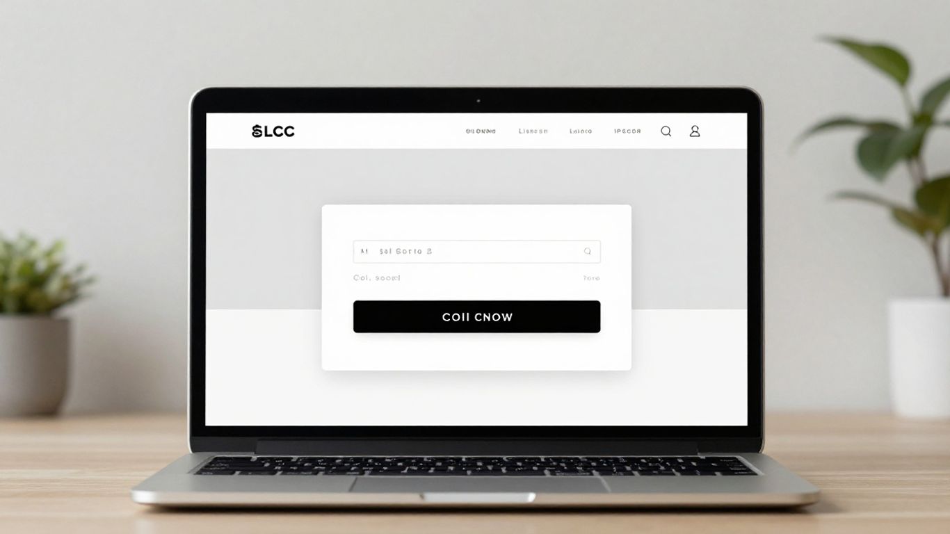 Clean landing page interface for conversion