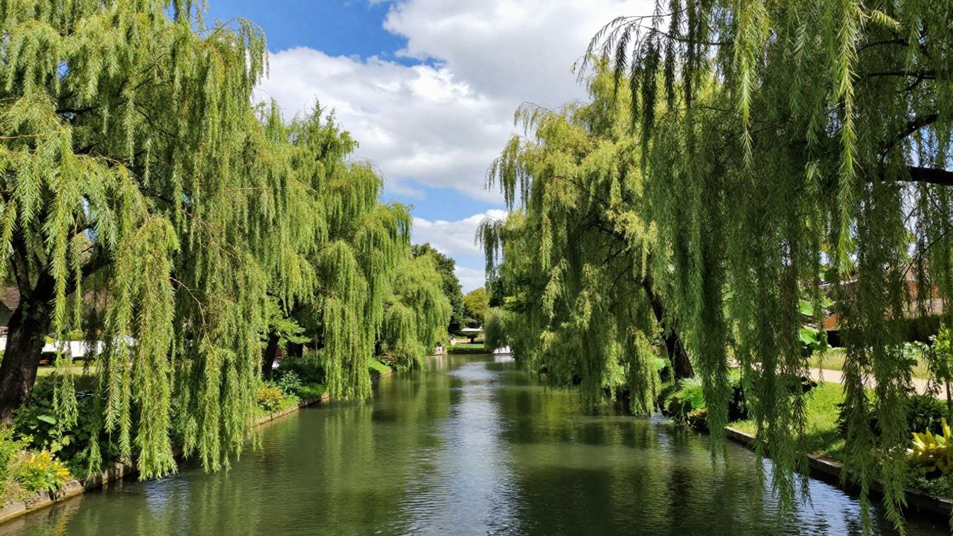 Serene greenery along the Bourgogne canal banks