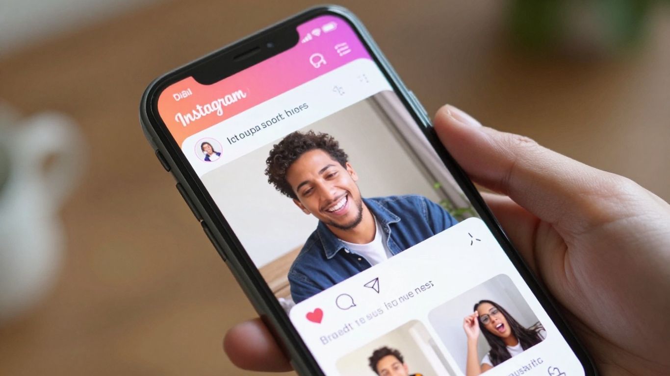 Instagram Reels testimonial video on a smartphone screen.