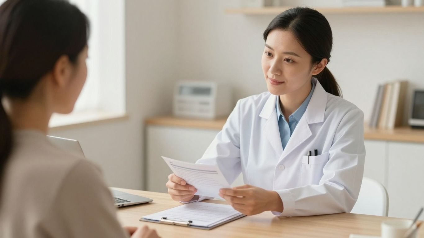 Patient receiving clear aftercare guidance