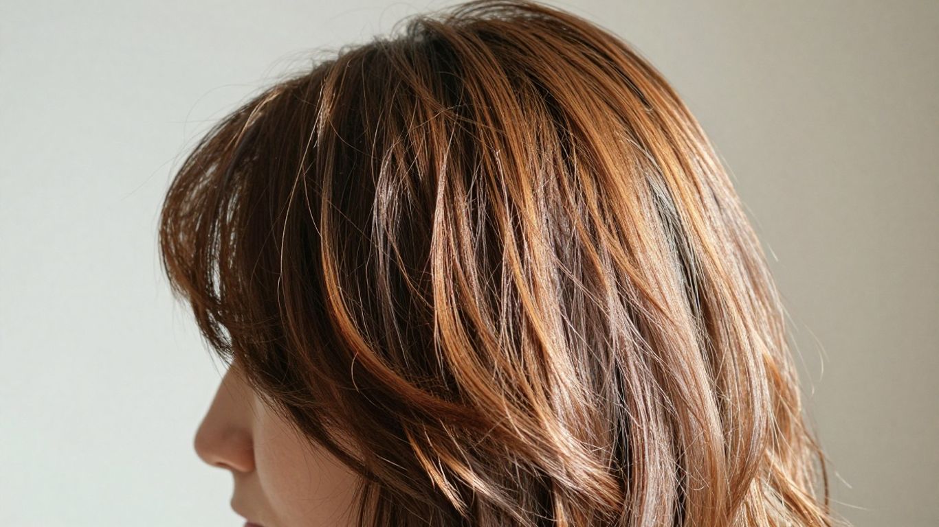 Healthy, full head of hair with natural shine and volume.