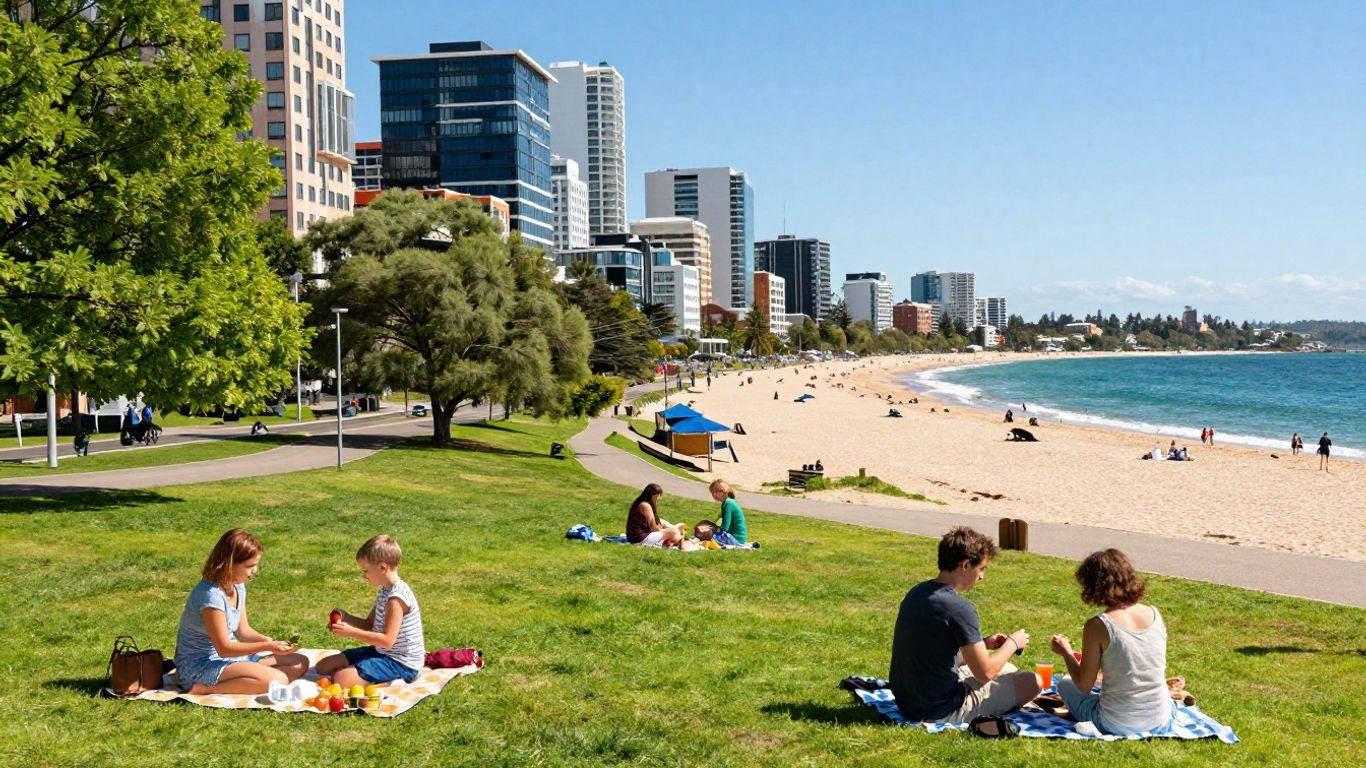 Finland vs Australia living comparison: cityscapes, beaches, families.