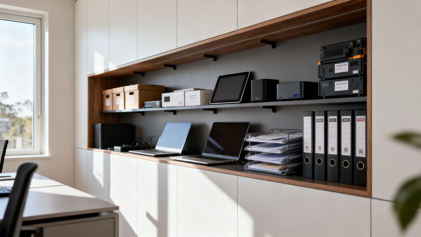 Organized storage inside a climate controlled cabinet