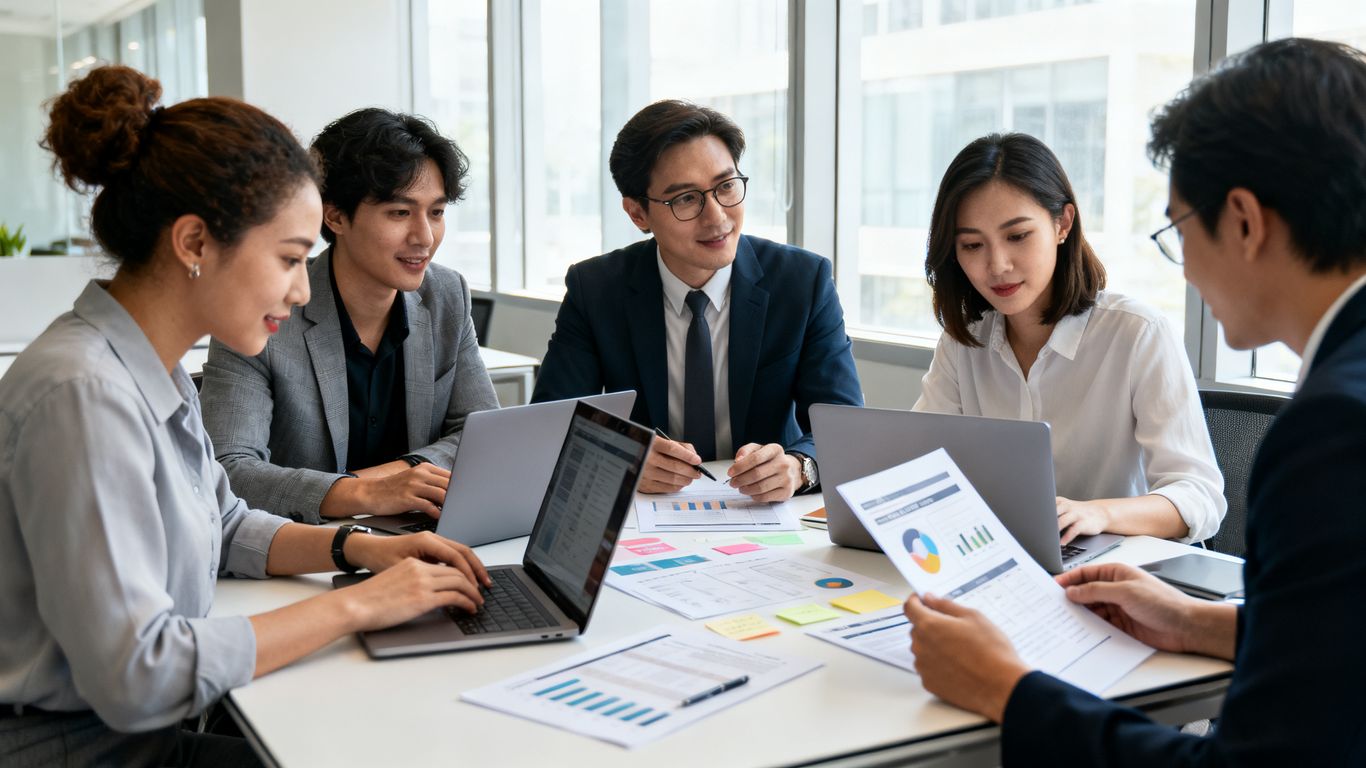 Team planning a focused B2B marketing strategy