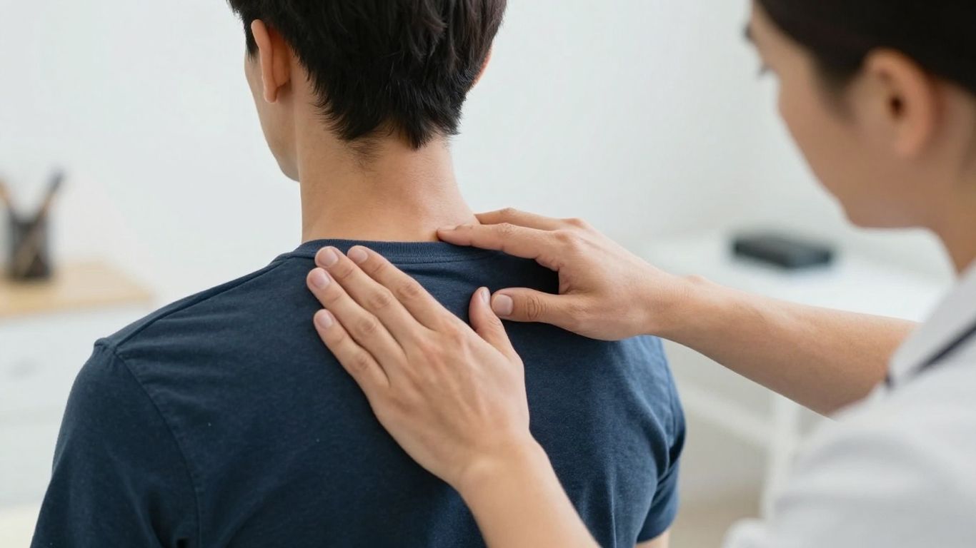 Chiropractor adjusting patient's spine for slipped disc recovery.