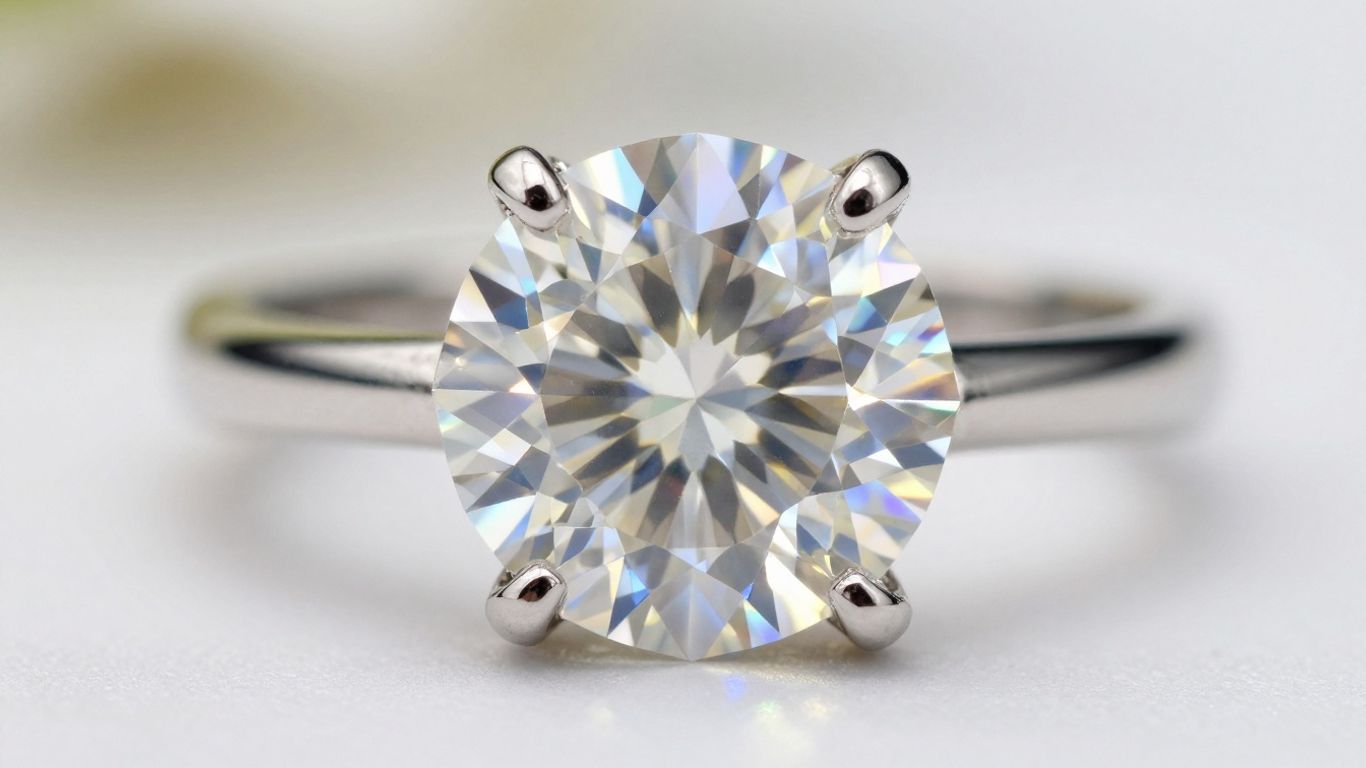 Sparkling diamond ring with brilliant cut