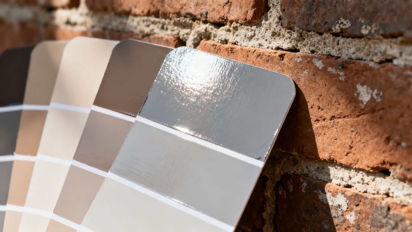 A diverse collection of exterior paint samples